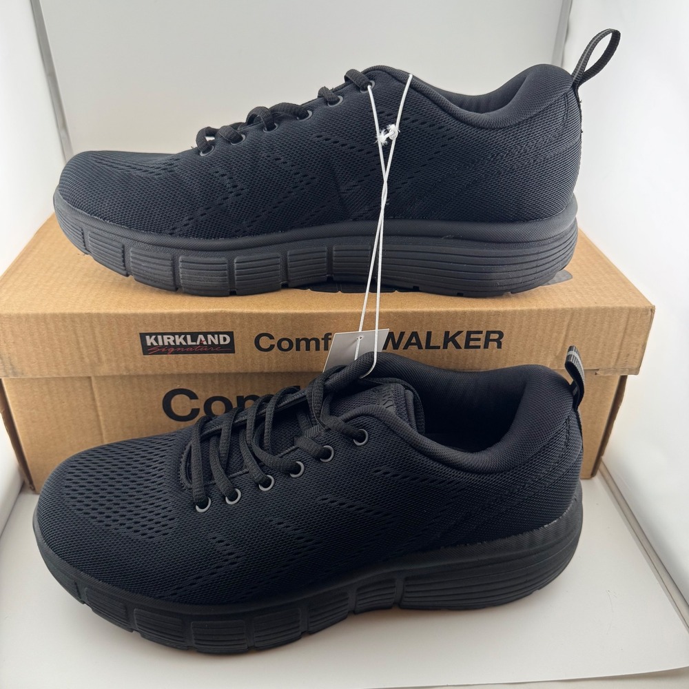 Kirkland Signature Comfort Walker Mens Size 9 Black Athletic Sneakers 7778910